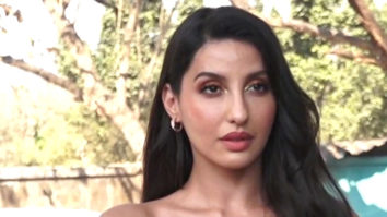 Nora Fatehi poses for paps in a beautiful gown at Kapil Sharma show sets