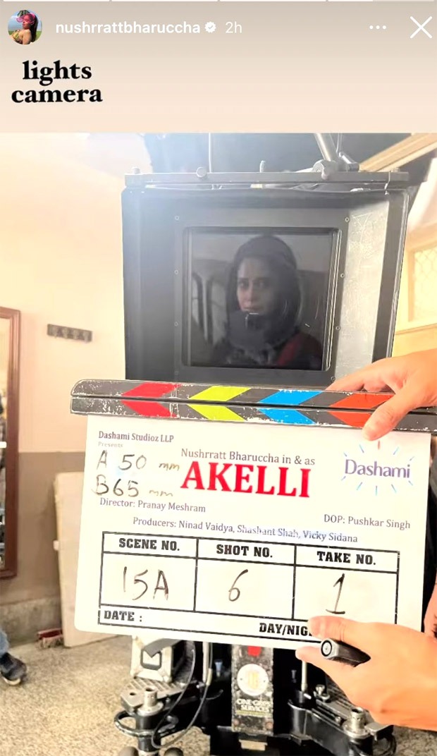 Nushrratt Bharuccha shares a glimpse from the shoot of Akelli, see photo