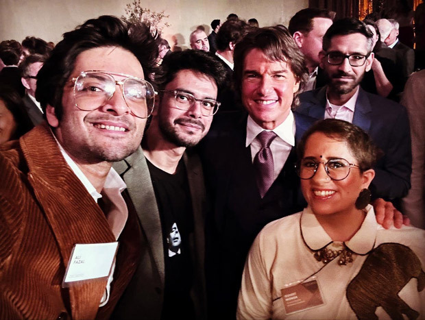 Oscars 2023: Ali Fazal, Guneet Monga strike a pose with Tom Cruise, Steven Spielberg, Brendan Fraser, Colin Farrell at The Academy luncheon in LA 