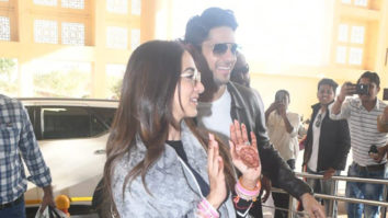 Paps congratulate Sidharth Kiara as they make their first appearance as husband and wife