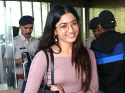 Rashmika Mandanna in a rush to catch the flight at the airport