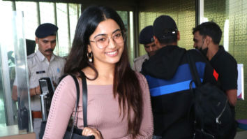Rashmika Mandanna in a rush to catch the flight at the airport