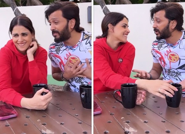 Riteish Deshmukh hops on Tere Pyaar Mein trend; Genelia D’Souza’s reaction leaves internet chuckling, watch