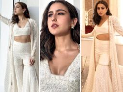 Sara Ali Khan’s devotion to stylish ethnic outfits endures, as seen by her most recent photos in a white sharara set by Manish Malhotra