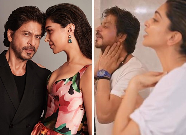 Watch Shah Rukh Khan getting ready with Deepika Padukone for Pathaan conference in THIS fun video 