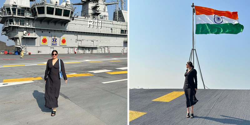 Shraddha Arya visits INS Vikrant; shares photos on social media : Bollywood News - Vimarsana News