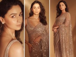 Sidharth Malhotra-Kiara Advani reception: The blush pink shimmering saree worn by Alia Bhatt is a game-changer for the wedding season
