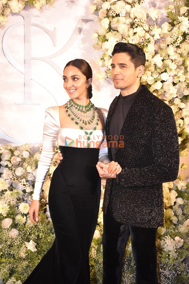 Sidharth Malhotra and Kiara Advani make excessively glamorous fashion statements in monochrome outfits at their wedding reception 