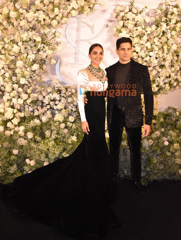 Sidharth Malhotra and Kiara Advani make excessively glamorous fashion statements in monochrome outfits at their wedding reception 