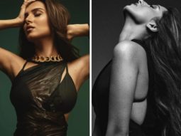 Tara Sutaria looks scintillating in a black bralette adorned with a ravishing black drape