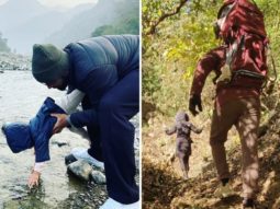 Vamika sits on Virat Kohli’s shoulders as they trek with Anushka Sharma; see pictures
