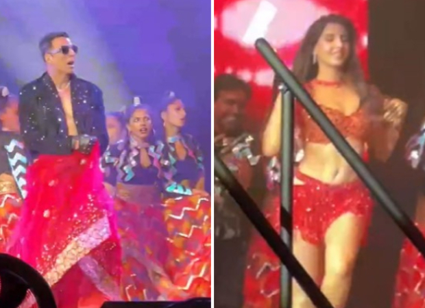 Akshay Kumar wears ghagra as he performs with Nora Fatehi at The Entertainers show in Atlanta 