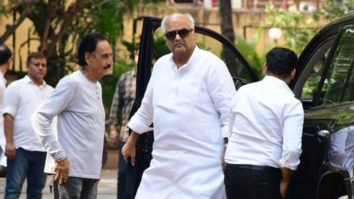 Boney Kapoor reaches Satish Kaushik’s residence to pay his last respects to the late actor