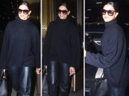 Deepika Padukone stuns in all-black avatar as she returns to Mumbai after attending Oscars 2023, watch video
