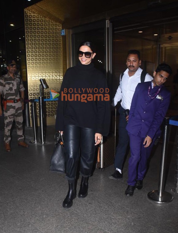 Deepika Padukone stuns in all-black avatar as she returns to Mumbai after attending Oscars 2023, watch video 