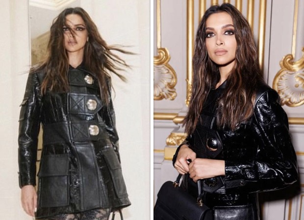 Deepika Padukone takes Paris Fashion Week by storm in her Louis Vuitton leather stud-button coat, high boots, and fierce gaze : Bollywood News
