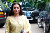 Dia Mirza looks beautiful in yellow traditionals at Alanna’s sangeet