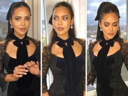 Esha Gupta’s black bodycon dress was made for romantic dinner dates