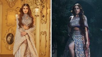 Huma Qureshi exudes a princess aura while wearing regal jewellery and saree by Abu Jani Sandeep Khosla in their most recent fashion film, Mera Noor Hai Mashoor