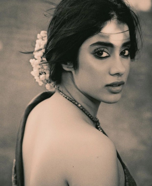 Janhvi Kapoor's village belle look for her most recent photo shoot in a floral saree, kohl, and flowers will leave you gobsmacked