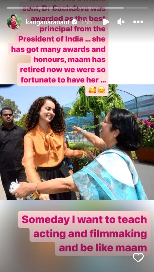 Kangana Ranaut shares throwback pictures; expresses her desire to teach acting and filmmaking