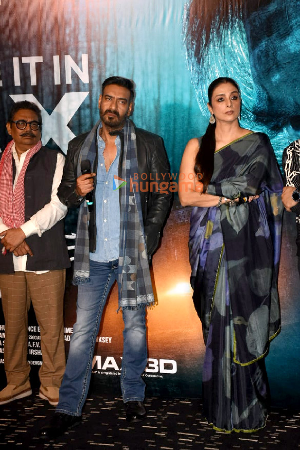 photos ajay devgn tabu bhushan kumar and deepak dobriyal snapped at the trailer launch of bholaa 4