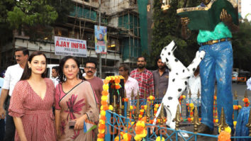Photos: Dia Mirza inaugurates artist Sangeeta Babani’s sculpture art in Bandra