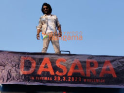 Photos: Nani makes grand entry at the trailer launch of his film Dasara in Lucknow