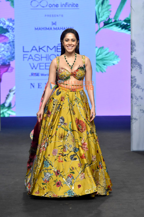 Photos: Nushrratt Bharuccha walks the ramp for designer Mahima Mahajan at Lakme Fashion Week 2023