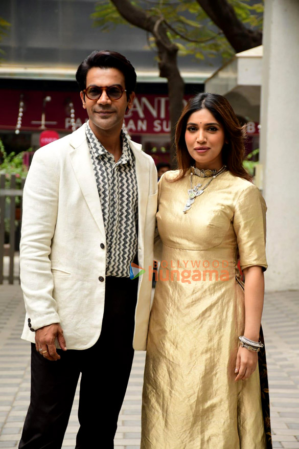 Photos: Rajkummar Rao, Bhumi Pednekar snapped at the promotions of their film Bheed in T-Series office
