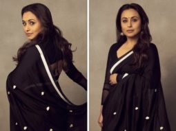 Rani Mukerji in a black and white saree from the house of Masaba proves that there’s nothing as fabulous as a saree