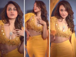 Sonakshi Sinha is turning the town yellow with a yellow coordinated set designed by Arpita Mehta