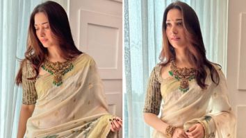 Tamannaah Bhatia’s Archana Jaju kalamkari saree, which costs Rs. 1,18,999, is exquisite from all sides