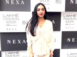 Tanisha Santoshi rocks an all white outfit at Lakme Fashion week