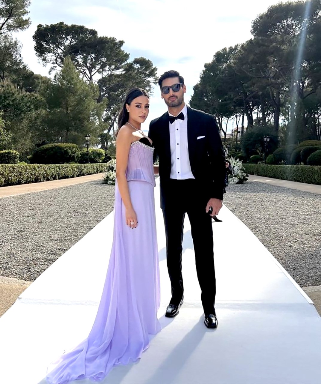 Ahan Shetty and Tania Shroff dazzle at Sofie Riche-Elliot Grainge's France wedding; Tania stuns in lilac hand-crafted Miss Sohee gown