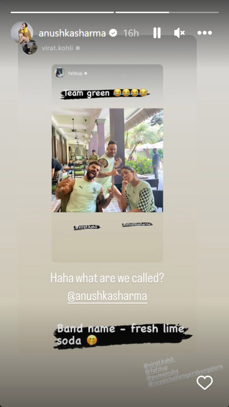Anushka Sharma, Virat Kohli, and Faf du Plessis strike goofy pose, see picture
