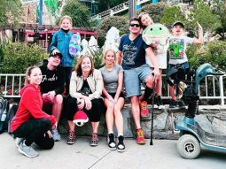 Jeremy Renner enjoys family fun day at theme park on a motorized scooter amid recovery from snowplow accident; see photo