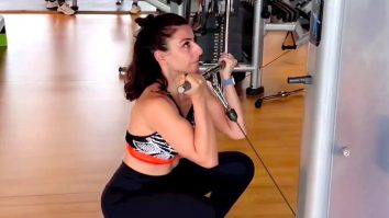 Just Soha Ali Khan acing her squat workout