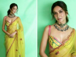 Kriti Kharbanda in a stunning yellow saree is redefining summer ethnic fashion