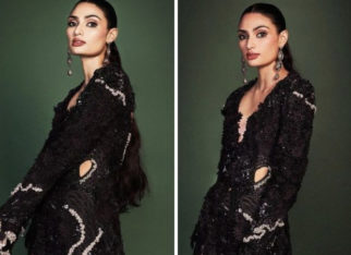 Our fashion metres are shattered by Athiya Shetty’s chic black pantsuit from fashion designer Anamika Khanna