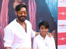Photos: Ajay Devgn and snapped with his son at a screening of Bholaa