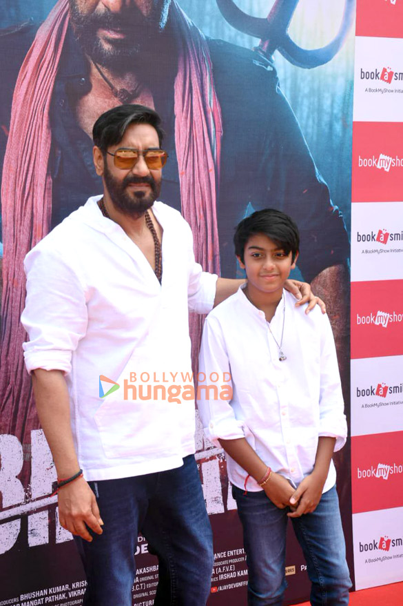 Photos: Ajay Devgn and snapped with his son at a screening of Bholaa | Parties & Events