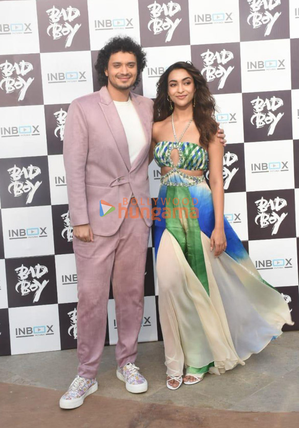 photos mithun chakraborty namashi chakraborty and amrin qureshi snapped promoting their film bad boy 7