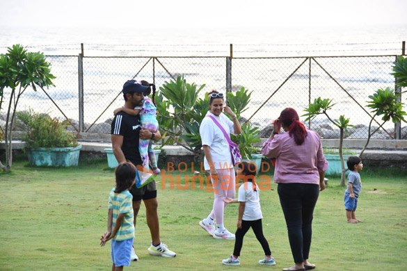 photos neha dhupia and angad bedi spend time with their kids at bandstand in mumbai 5