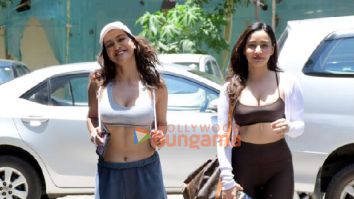Photos: Neha Sharma and Aisha Sharma spotted at a gym in Bandra