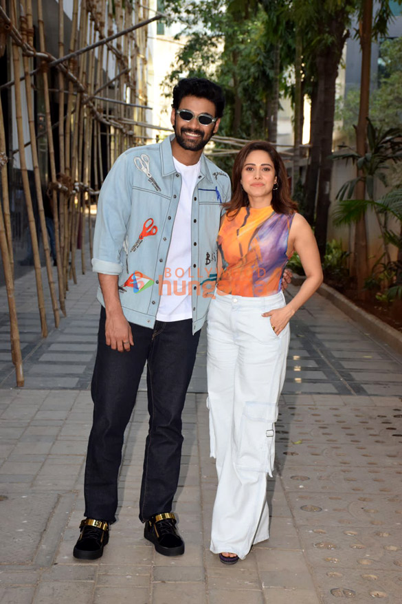 photos nushrratt bharuccha and bellamkonda srinivas snapped promoting their film chatrapathi 1 2