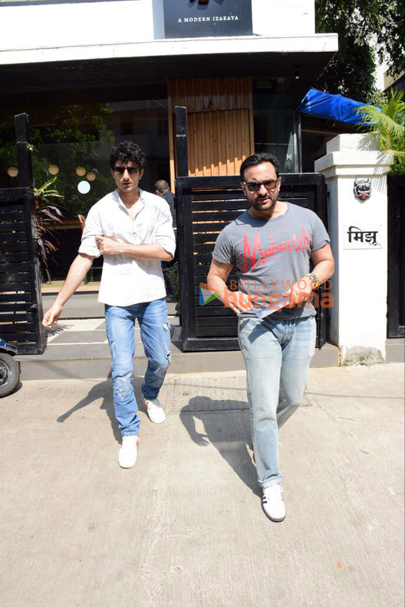photos saif ali khan and ibrahim ali khan snapped at mizu in bandra 3