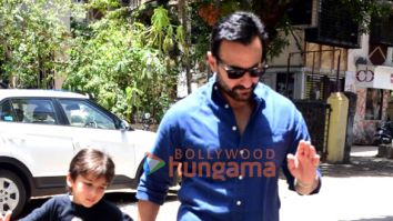 Photos: Saif Ali Khan and Taimur Ali Khan spotted in Bandra