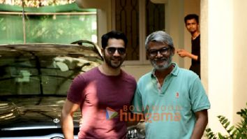 Photos: Varun Dhawan and Nitesh Tiwari snapped post dubbing in Juhu