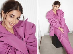 Pooja Hegde’s purple blazer and pants from Magda Butrym is power dressing with chic twist